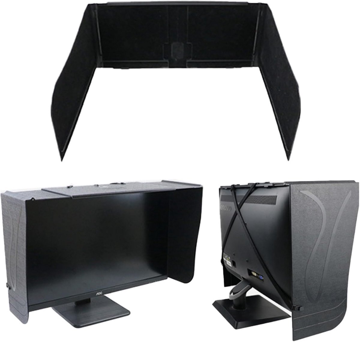 Monitor Zonnekap voor 17-27 Inch Scherm - Anti-Glare & Privacy Filter