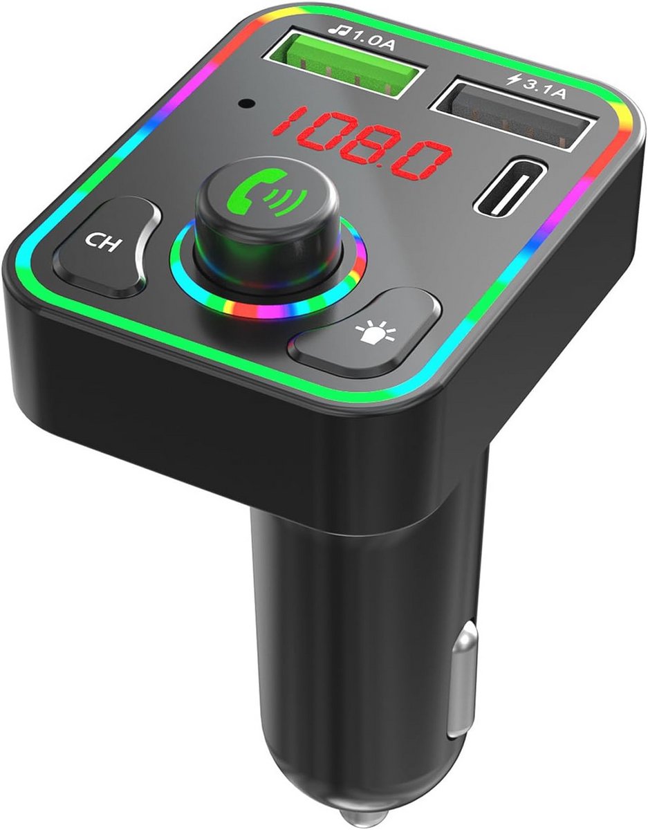 Draadloze Bluetooth FM-zender voor auto - MP3 afspelen met handsfree functie