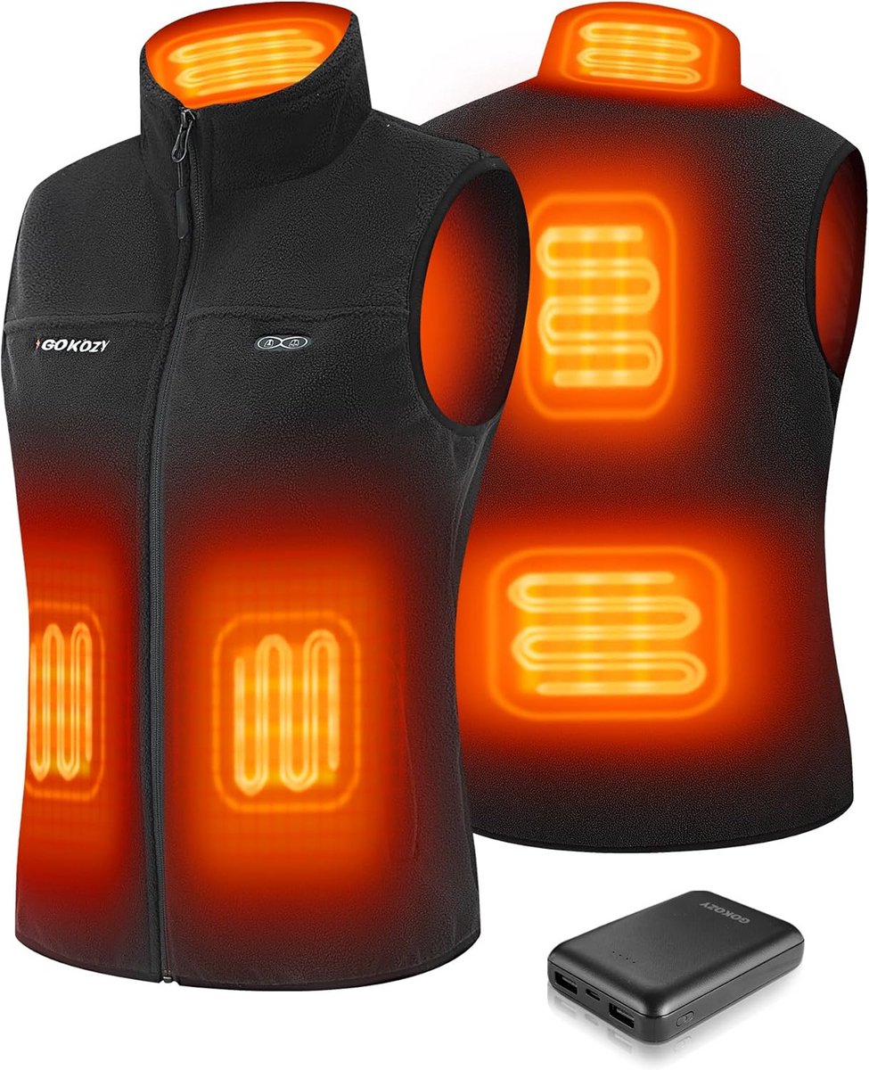 Dames Verwarmd Vest met Batterij en 5 Verwarmingszones