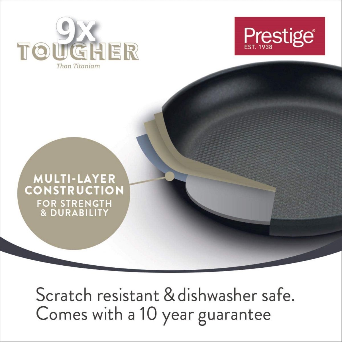 Koekenpan 21 cm - Dimpled Non-Stick - Geschikt voor Inductie - Vaatwas- en Ovenbestendig
