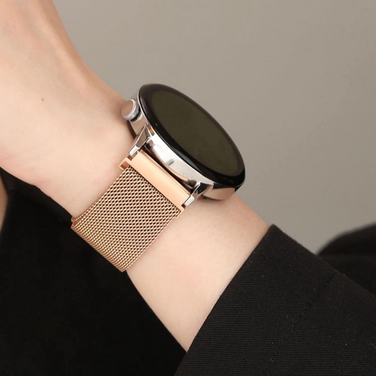 Verstelbare Metalen Horlogeband 20mm voor Diverse Smartwatches
