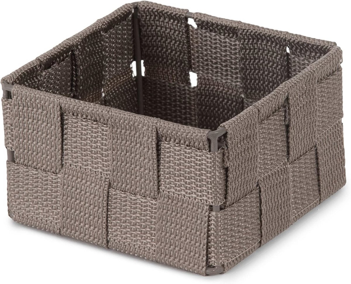 Kleine lade organizer voor stof, bruin, vierkant