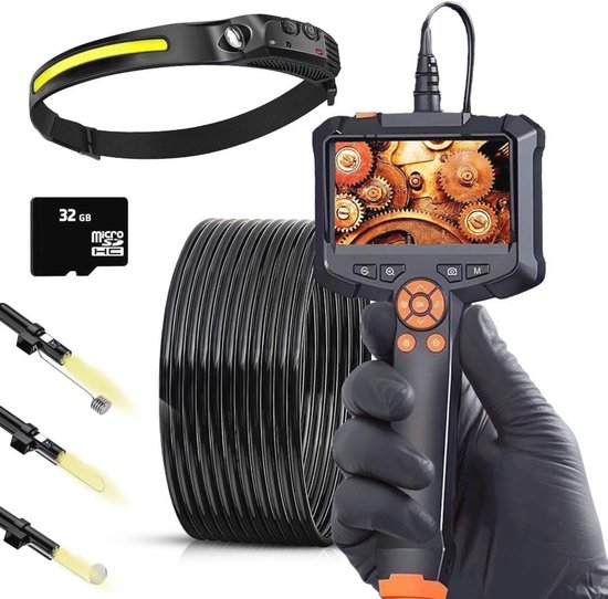 Caméra Endoscopique étanche IP67 Avec Lumière - Câble 3,5 M, Pour Inspection Mécanique/plomberie
