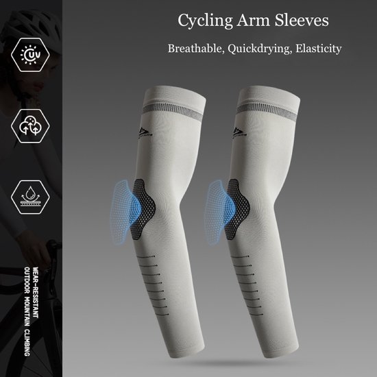 4 Paar UV Beschermende Armstukken - Stretch Compressiemouwen voor Fietsen en Outdoor Sport - One Size, Ademend, Unisex - Multi Kleuren 02 — afbeelding 3