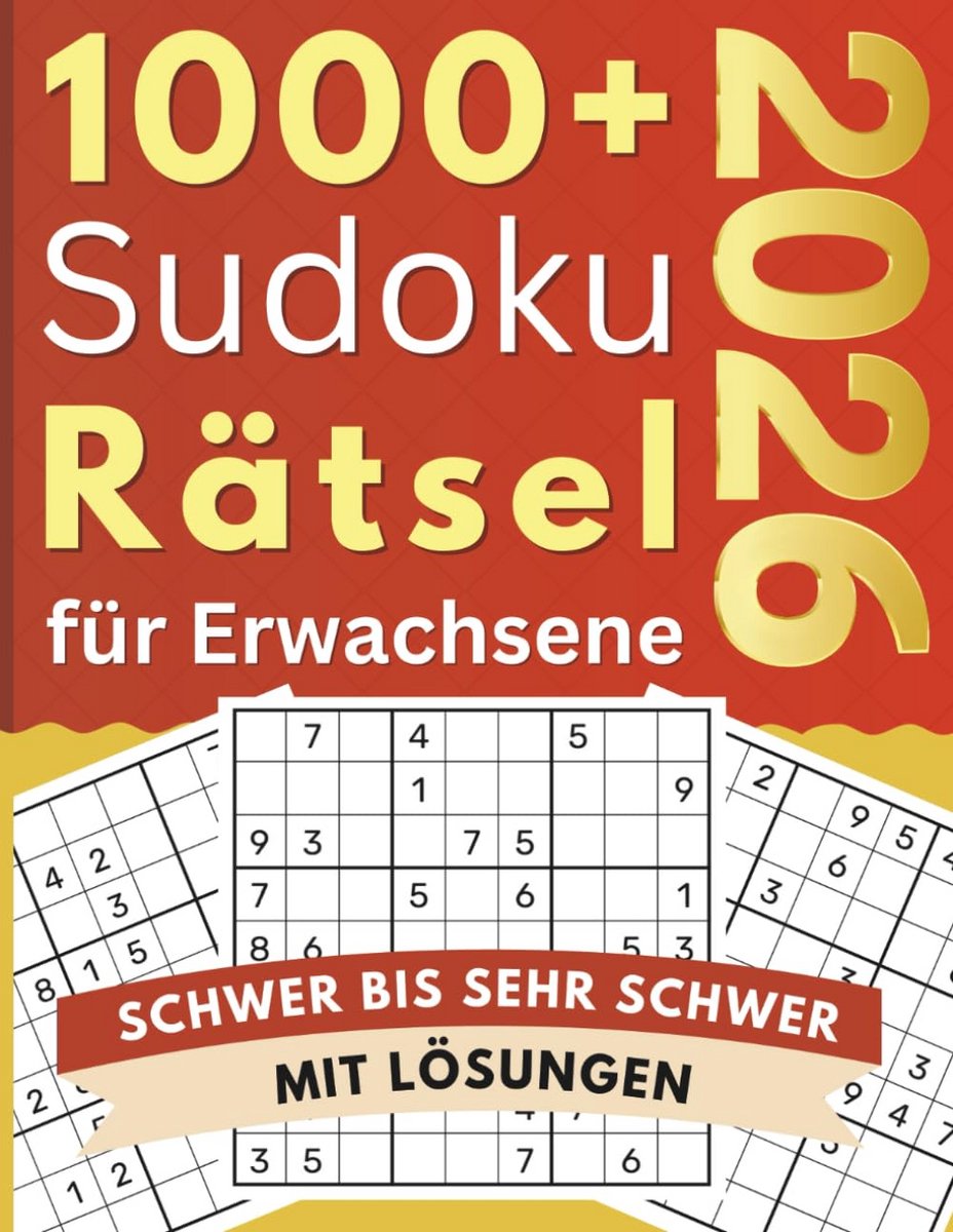 1000+ Sudoku Puzzels voor Volwassenen: Moeilijk tot Zeer Moeilijk met Oplossingen