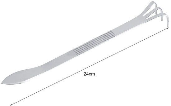 Unyqoos® Kleine roestvrije tuinhark met ergonomische grip voor tuinieren en potten — afbeelding 3