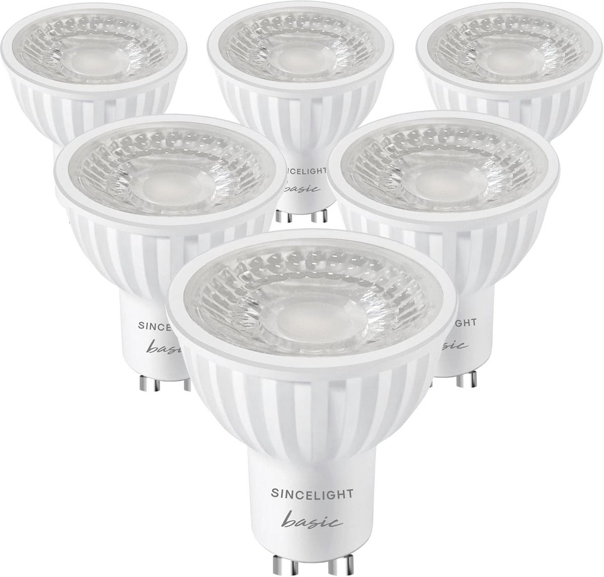 GU10 LED-lamp 6W Warm Wit 2700K - 500 Lumen - Verpakking van 6