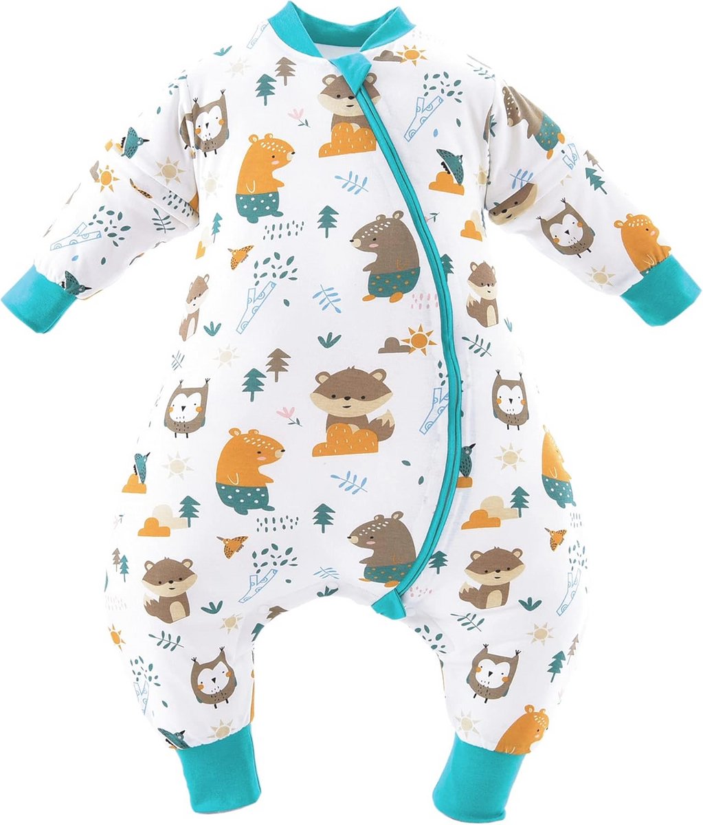 Baby Winterslaapzak met Voeten voor Kinderen - Ademend en Zacht, Met Afneembare Lange Mouwen, Geschikt voor Het Hele Jaar