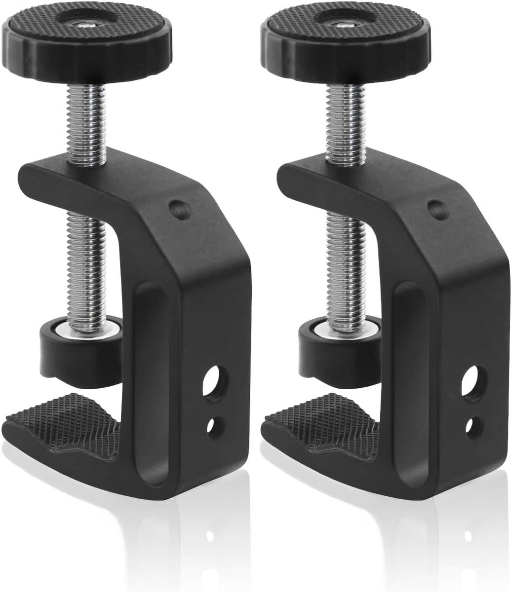 Universele C-klem met 1/4 en 3/8 schroefdraad voor desktop en bureaus