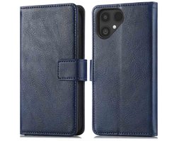 Étui imoshion - Compatible avec Fairphone 6 - Bookcase de Luxe - Bleu foncé