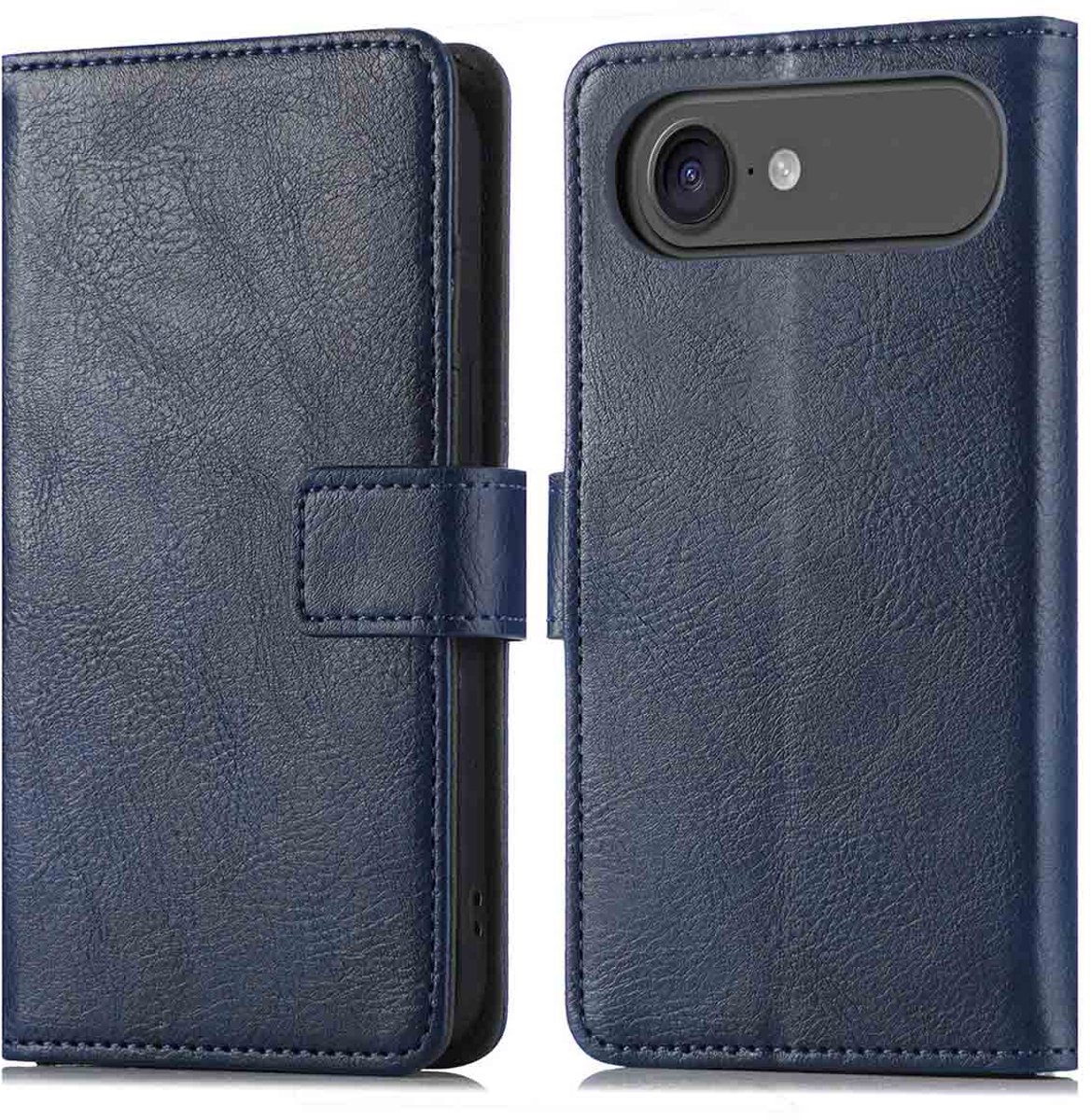 imoshion Hoesje - Geschikt voor Apple iPhone 17 Air - Luxe Bookcase - Donkerblauw