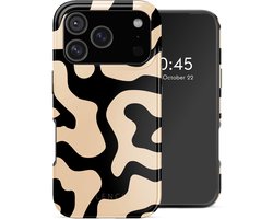 Selencia Hoesje - Geschikt voor Apple iPhone 17 Pro - Backcover geschikt voor MagSafe - Art Wave Black
