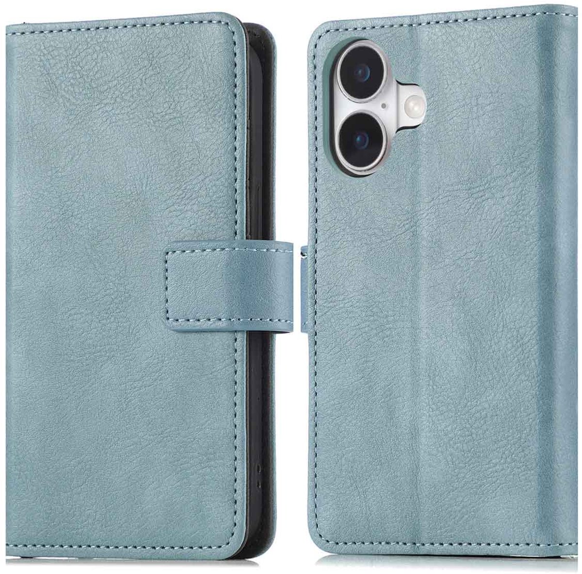 imoshion Hoesje - Geschikt voor Apple iPhone 17 - Luxe Bookcase - Lichtblauw