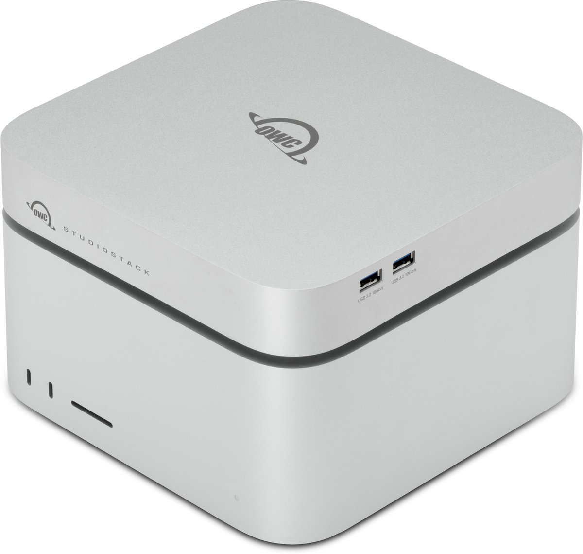 OWC StudioStack Thunderbolt 5 - Stapelbaar Docking Station - 3x Thunderbolt 5 & 3x USB-A - Zilver