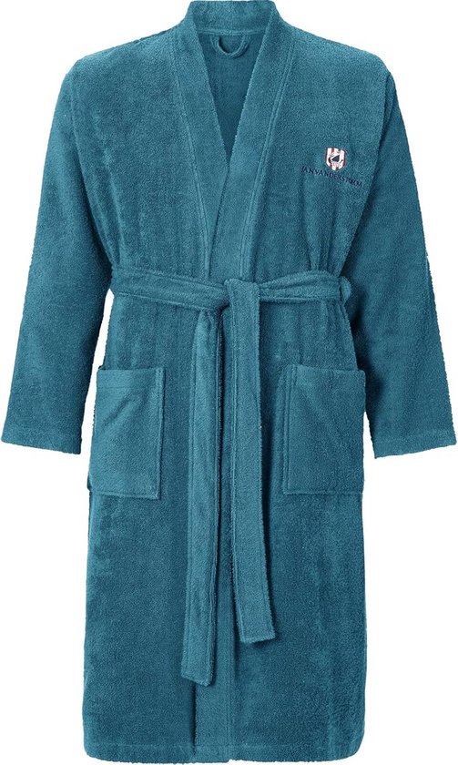 FashGudim Heren Badjassen Groot en Lang Volledige Lengte Plus Fluweel Fleece Lange Badjas voor Mannen Badjas Sjaal Kraag Warme Winter Huis Badjassen, Zwart/Grijs, 6XL-7XL Plus Tall