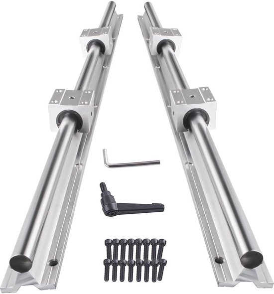 Kit Rails Linéaires SBR12 800mm GooEquip - 2 Rails 2 Arbres 4 Blocs