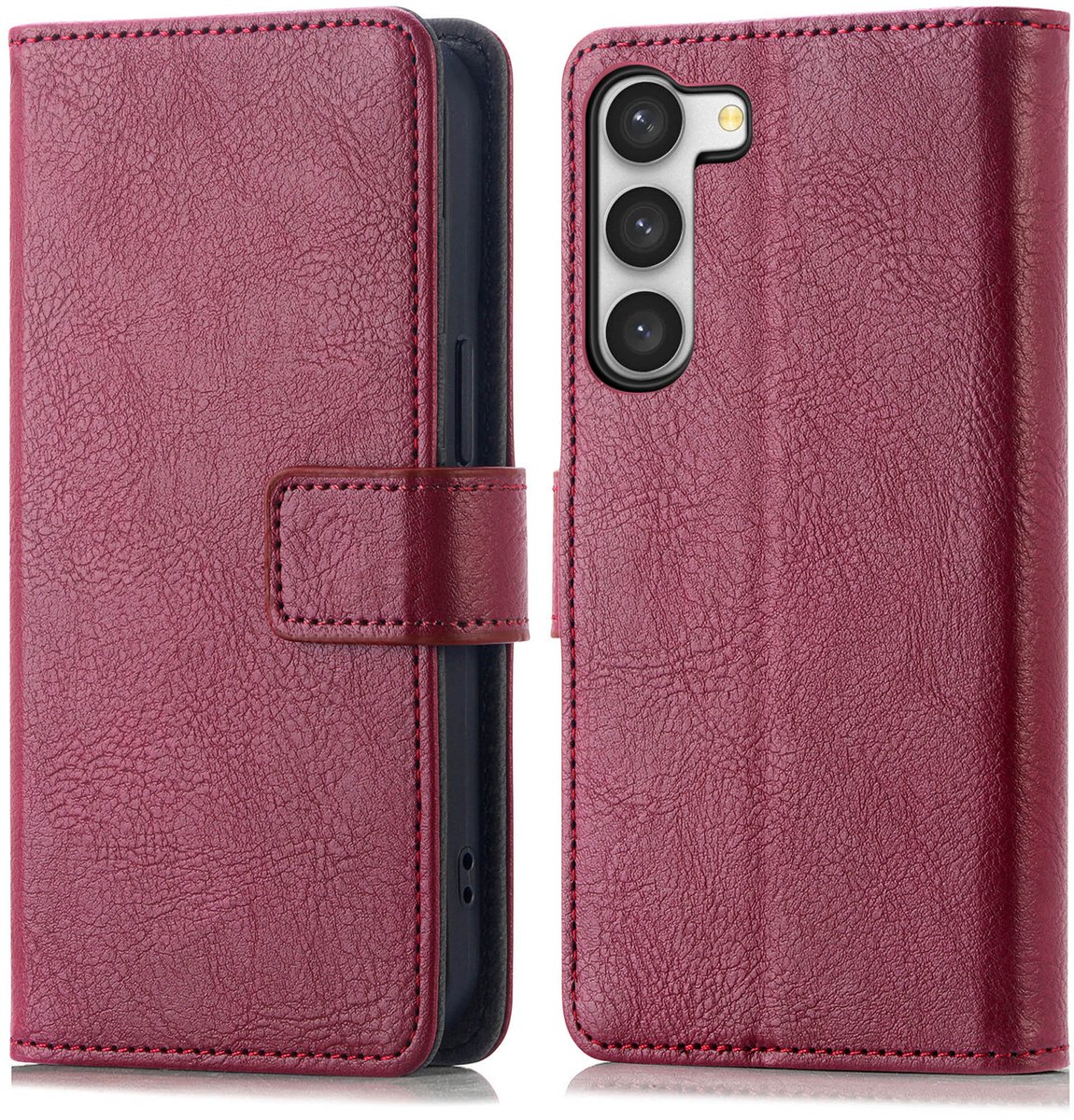 imoshion Hoesje - Geschikt voor Samsung Galaxy S23 - Luxe Bookcase - Bordeaux