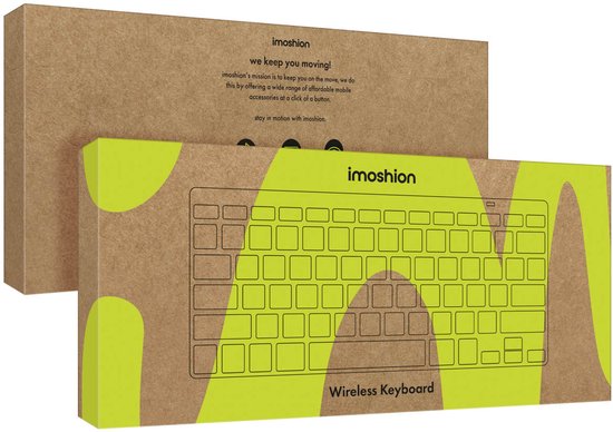 imoshion Compact Draadloos Toetsenbord Ergonomisch - QWERTY - Bluetooth Keyboard - Zwart