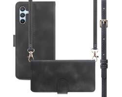 imoshion Hoesje - Geschikt voor Samsung Galaxy A34 (5G) - Bookcase met koord - Zwart