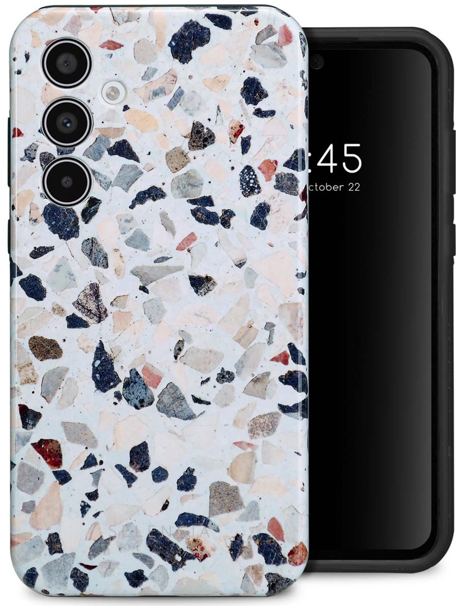 Selencia Hoesje - Geschikt voor Samsung Galaxy A35 - Backcover - Chic Terazzo