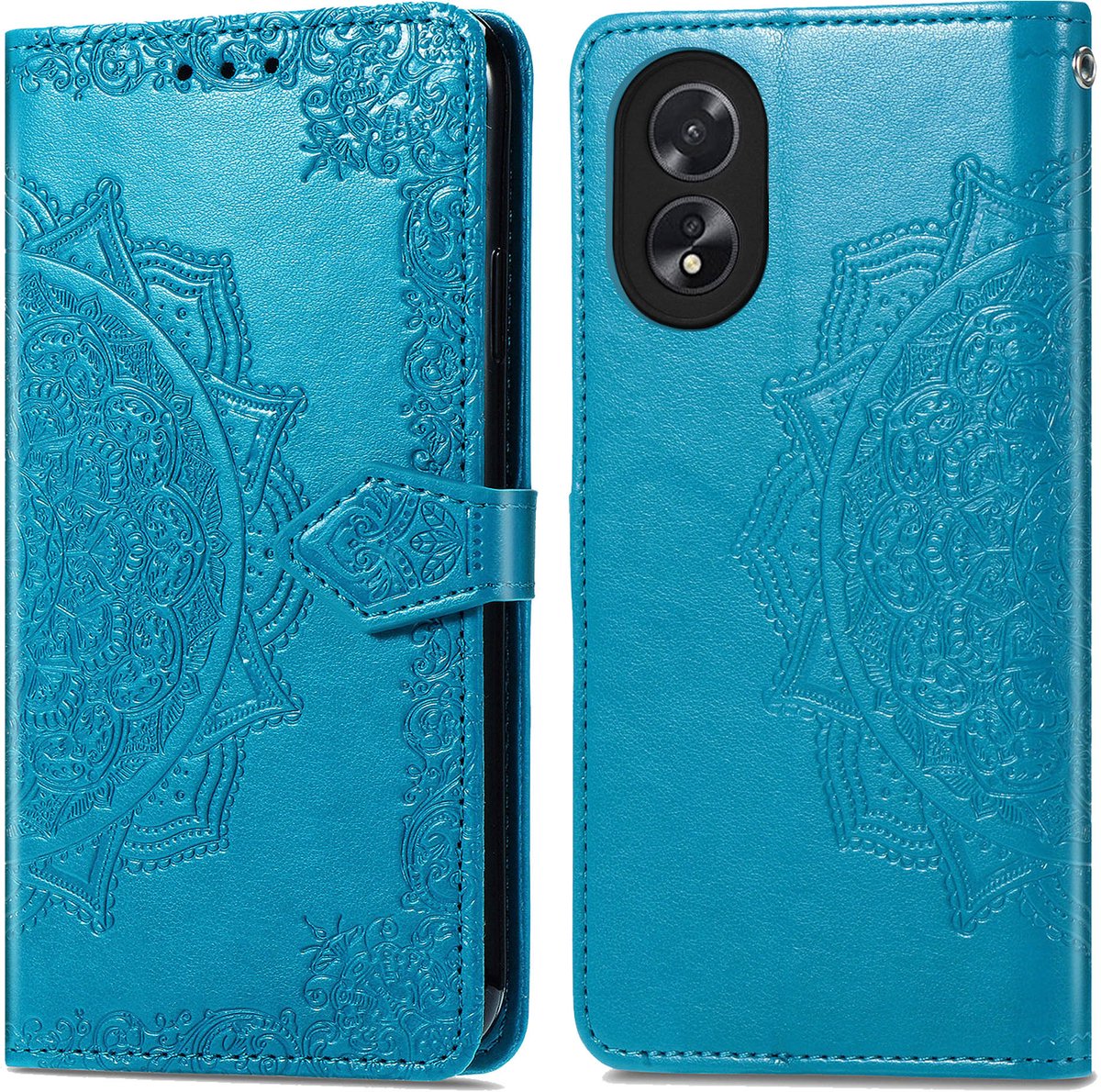 imoshion Hoesje - Geschikt voor Oppo A18 / Oppo A38 - Mandala Bookcase - Turquoise
