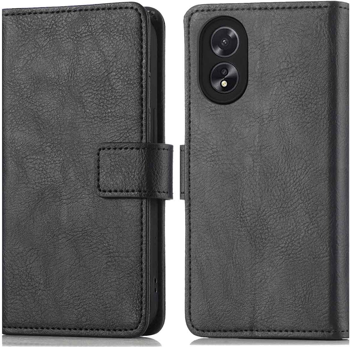 imoshion Hoesje - Geschikt voor Oppo A18 / Oppo A38 - Luxe Bookcase - Zwart
