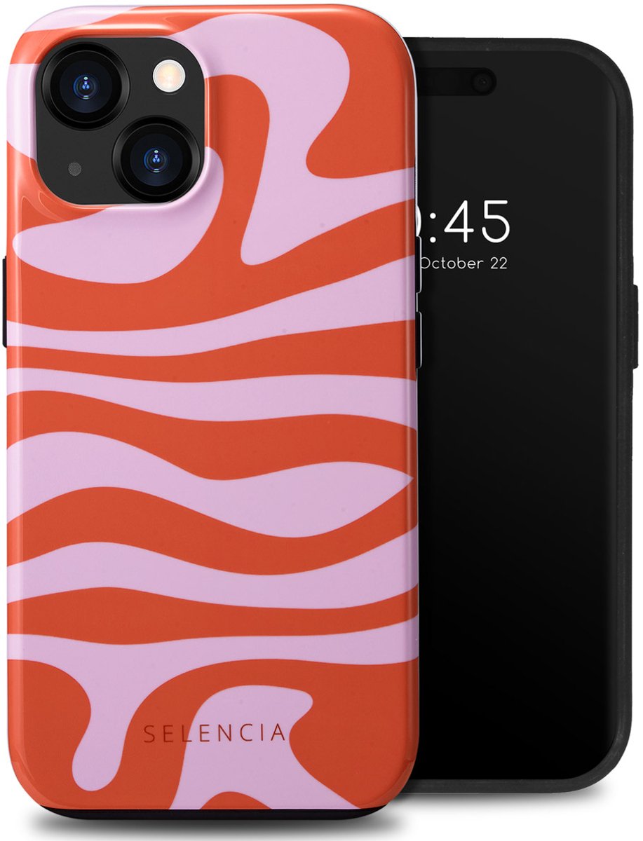 Selencia Hoesje - Geschikt voor Apple iPhone 15 - Backcover - Dream Swirl Pink