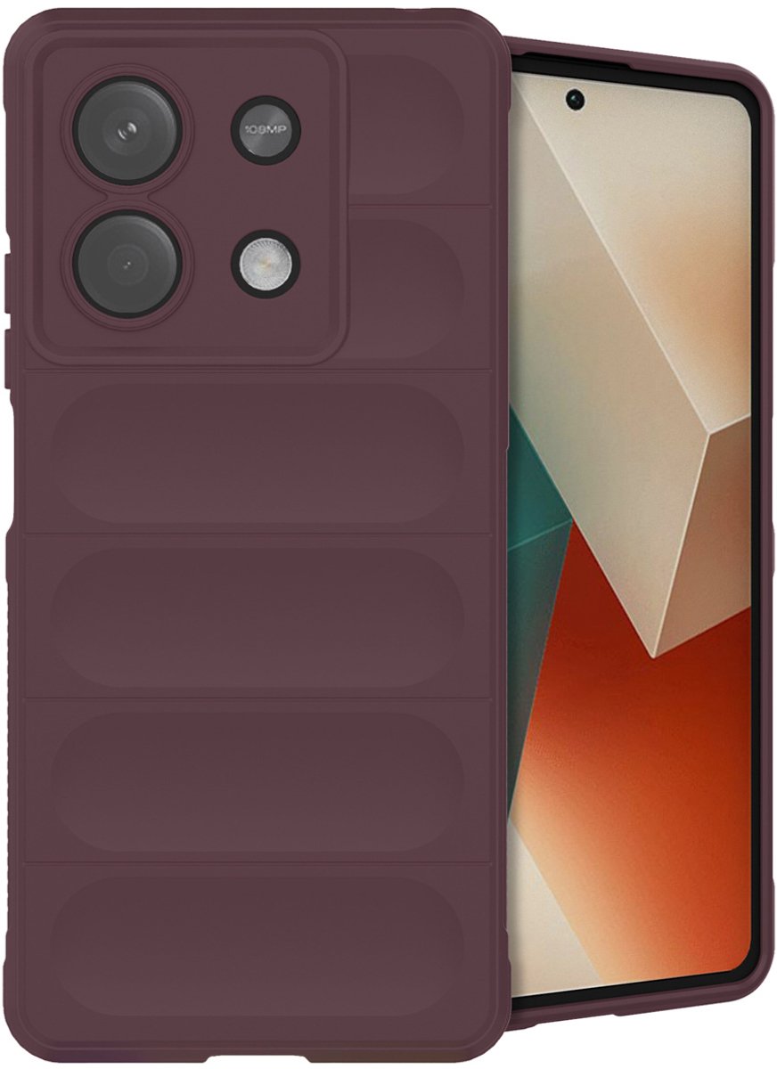 imoshion Hoesje - Geschikt voor Xiaomi Redmi Note 13 (5G) - EasyGrip Backcover - Aubergine