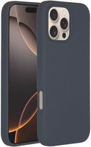 Accezz Hoesje - Geschikt voor Apple iPhone 16 Pro Max - Liquid Silicone Backcover geschikt voor MagSafe - Donkerblauw