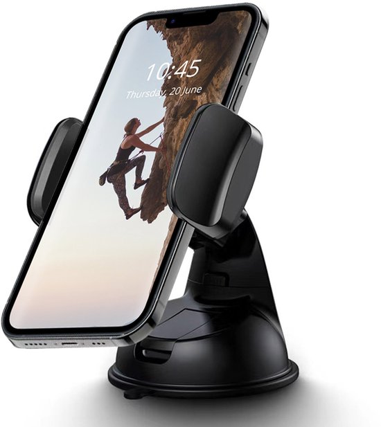 imoshion Telefoonhouder Auto Dashboard of Voorruit - Telefoonhouders Auto - Auto Accessories - GSM Houder - 360° draaibaar - Zwart