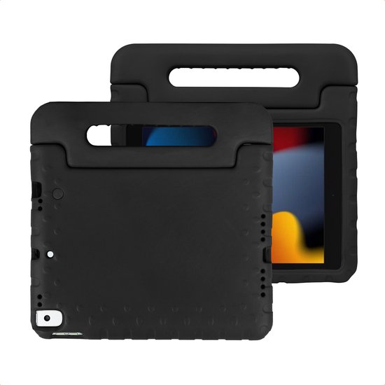 imoshion Tablet Hoes Kinderen - Geschikt voor Apple iPad 9/8/7 10.2 inch (9e generatie 2021 / 8e generatie 2020 / 7e generatie 2019) - Kidsproof Kinder Hoes - Zwart