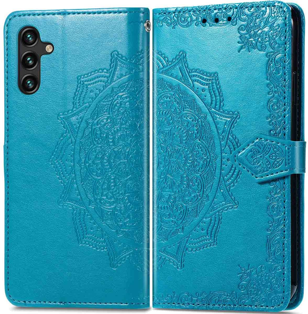 imoshion Hoesje - Geschikt voor Samsung Galaxy A13 (5G) / A04s - Mandala Bookcase - Turquoise