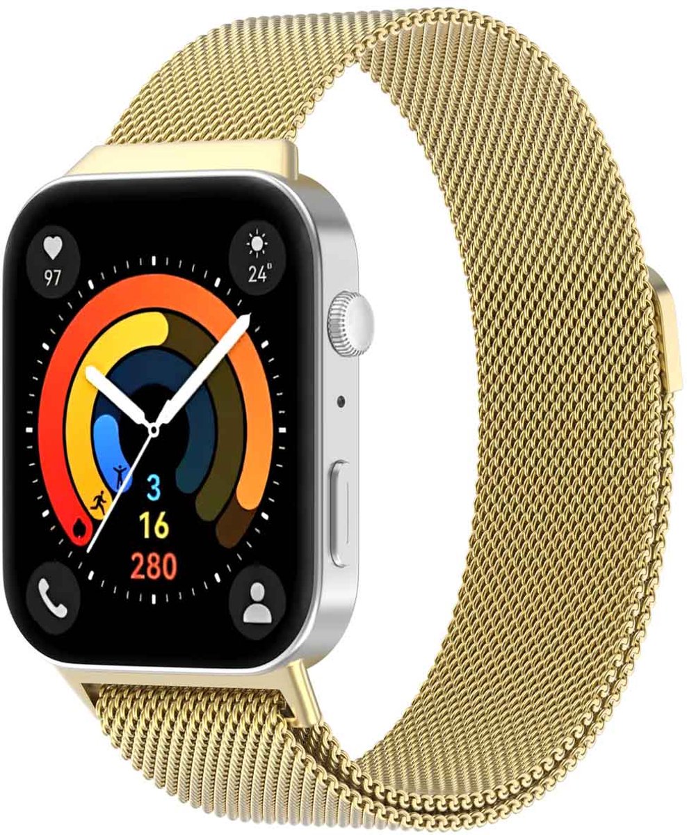 Milanees magnetisch bandje - Geschikt voor Huawei Watch Fit 3 - Goud