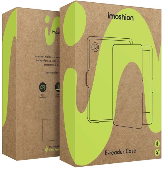 imoshion Ereader Cover / Hoesje Geschikt voor Kobo Clara BW / Kobo Clara Colour - imoshion Stand Bookcase Sleepcover met strap - Zwart van iMoshion — afbeelding 2
