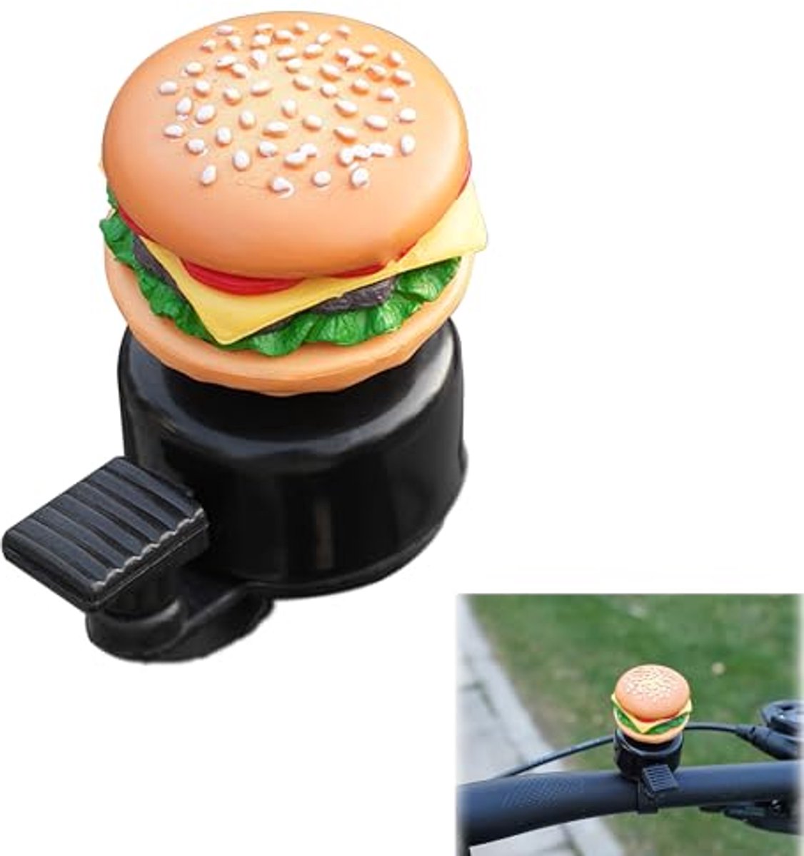 Fietsbellen, grappige hamburgerbellen