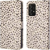 imoshion Hoesje - Geschikt voor Samsung Galaxy A52 (4G) / A52s / A52 (5G) - Design Bookcase smartphone - Black And White Dots