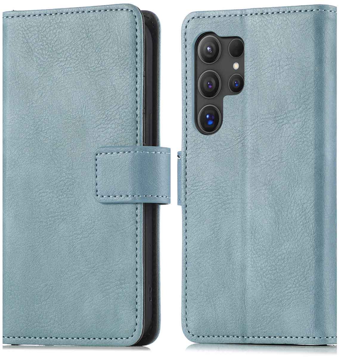imoshion Hoesje - Geschikt voor Samsung Galaxy S24 Ultra - Luxe Bookcase - Lichtblauw
