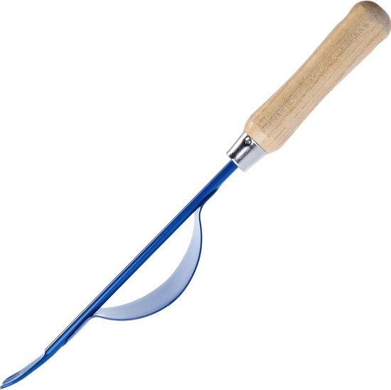 Efficiënte handmatige onkruidsteker van roestvrij staal met houten handvat (36,5 cm) — afbeelding 4