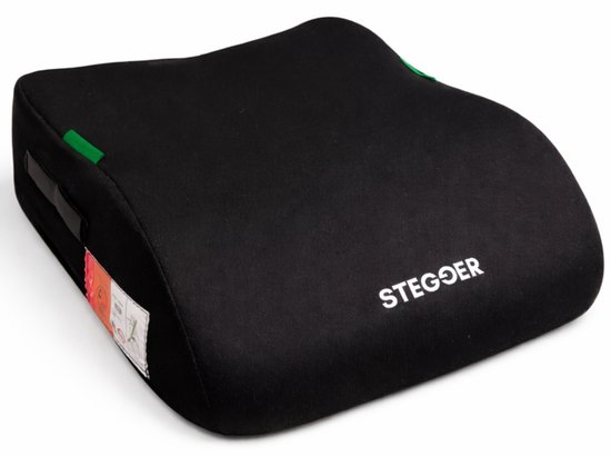 Zitverhoger - Kinderzitje - Stoelverhoger - Zitverhoger Auto - Autostoeltje - Zwart - STEGGER