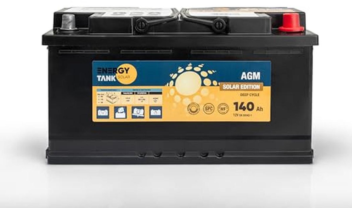 AGM Zonneaccu 140 Ah 12 V - Mobiele en Stationaire Oplossing met Lange Levensduur