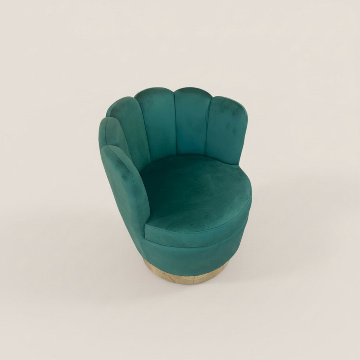 mbc-living - fauteuil - Lazy Chair - schelp - royal groen - draaibaar