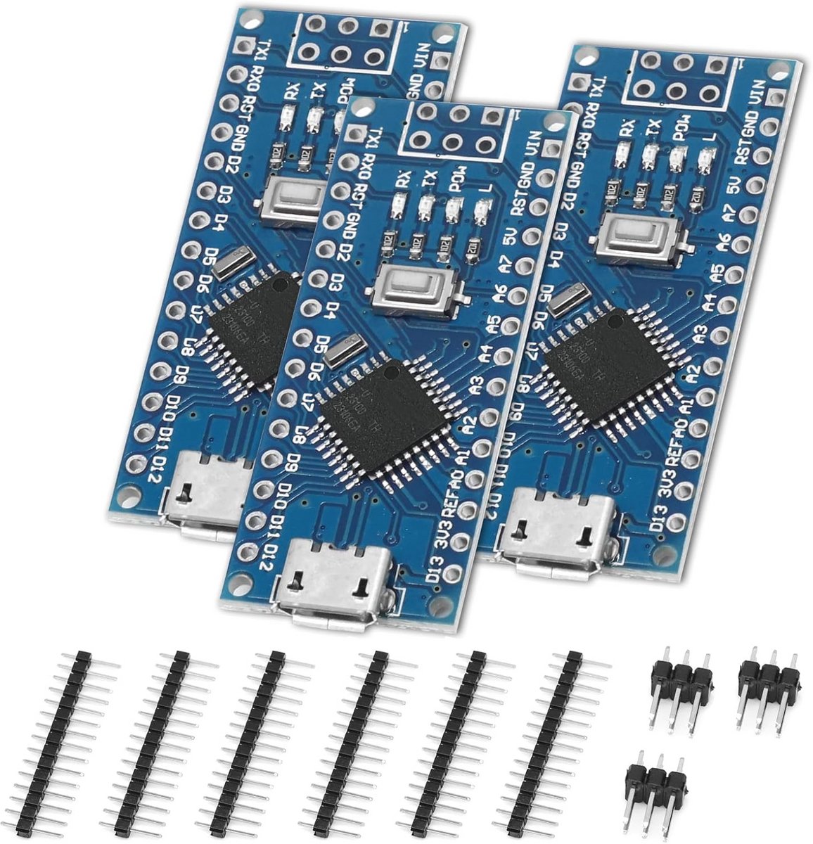 Microcontroller ontwikkelingsplaten 3 stuks met CH340 chip en 16 MHz microinterface