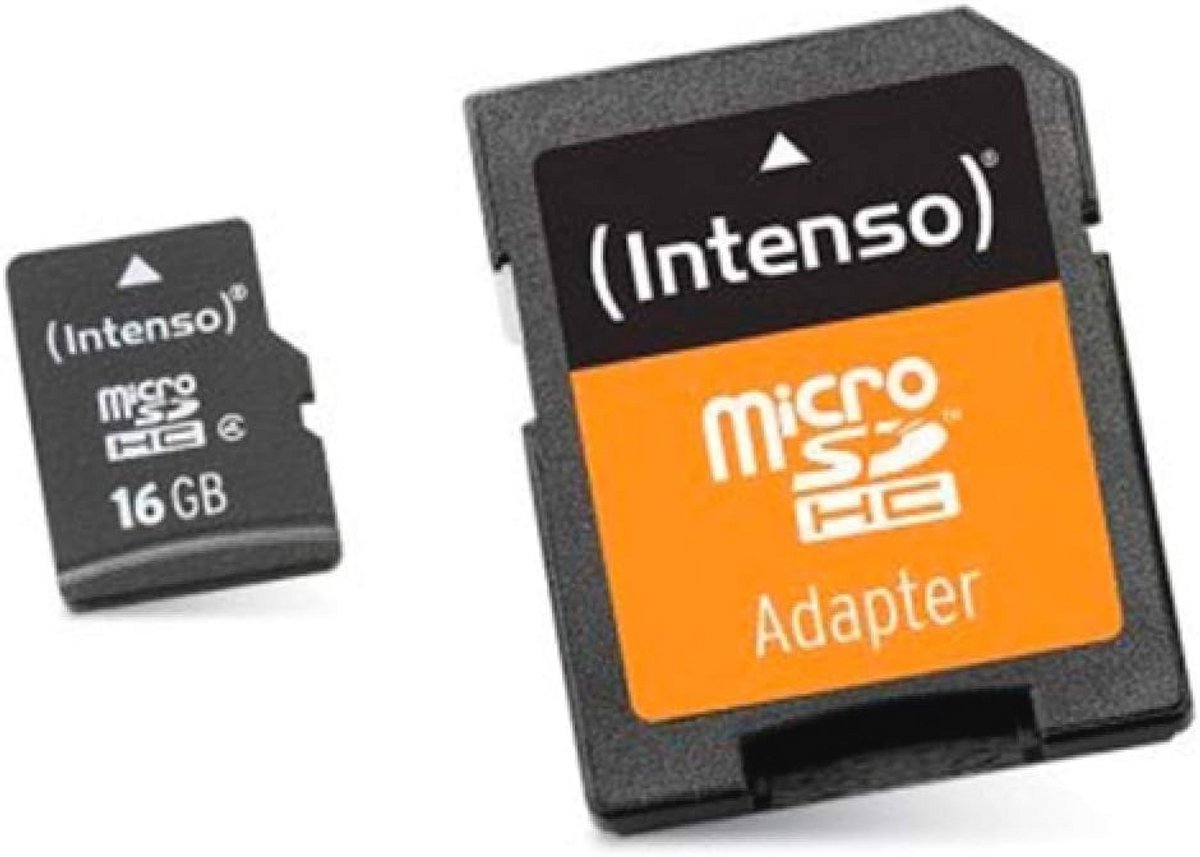 microSDHC 16GB Geheugenkaart Class 10 met SD-adapter
