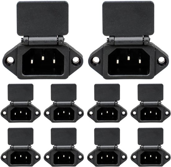 Greluma 10 Stück C8 Steckeradapter für Schalttafeleinbau, 250V AC 2.5 A