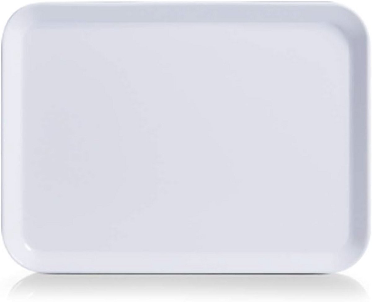 Melamine Dienblad 24 x 18 cm - Wit - Praktisch en Duurzaam Serveren