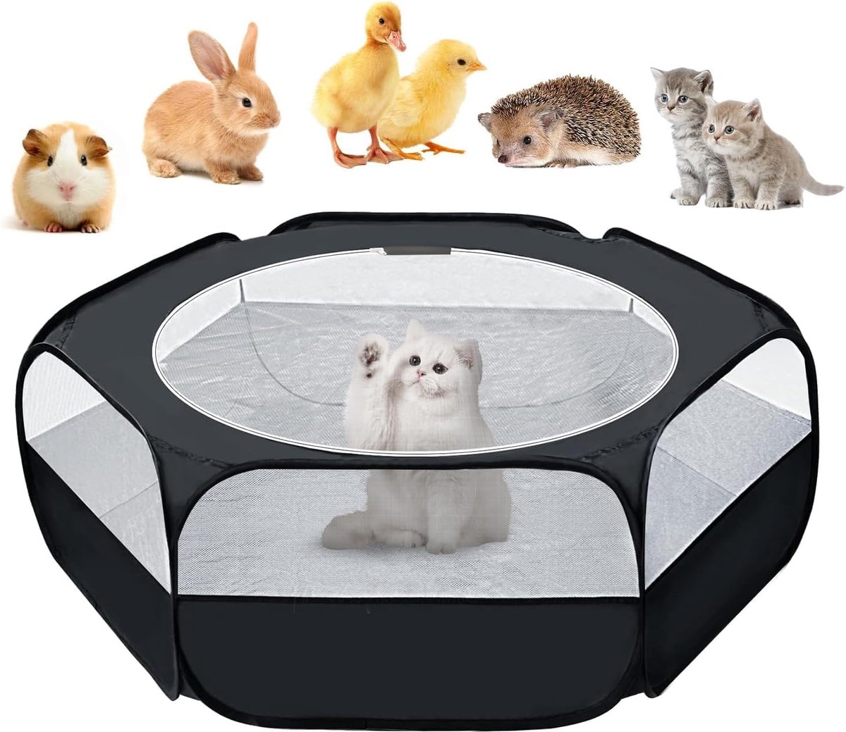 Gsedaox- Konijnenren - Opvouwbaar - Knaagdieren - Dierenren 120 cm-Kooi Voor Binnen & Buiten