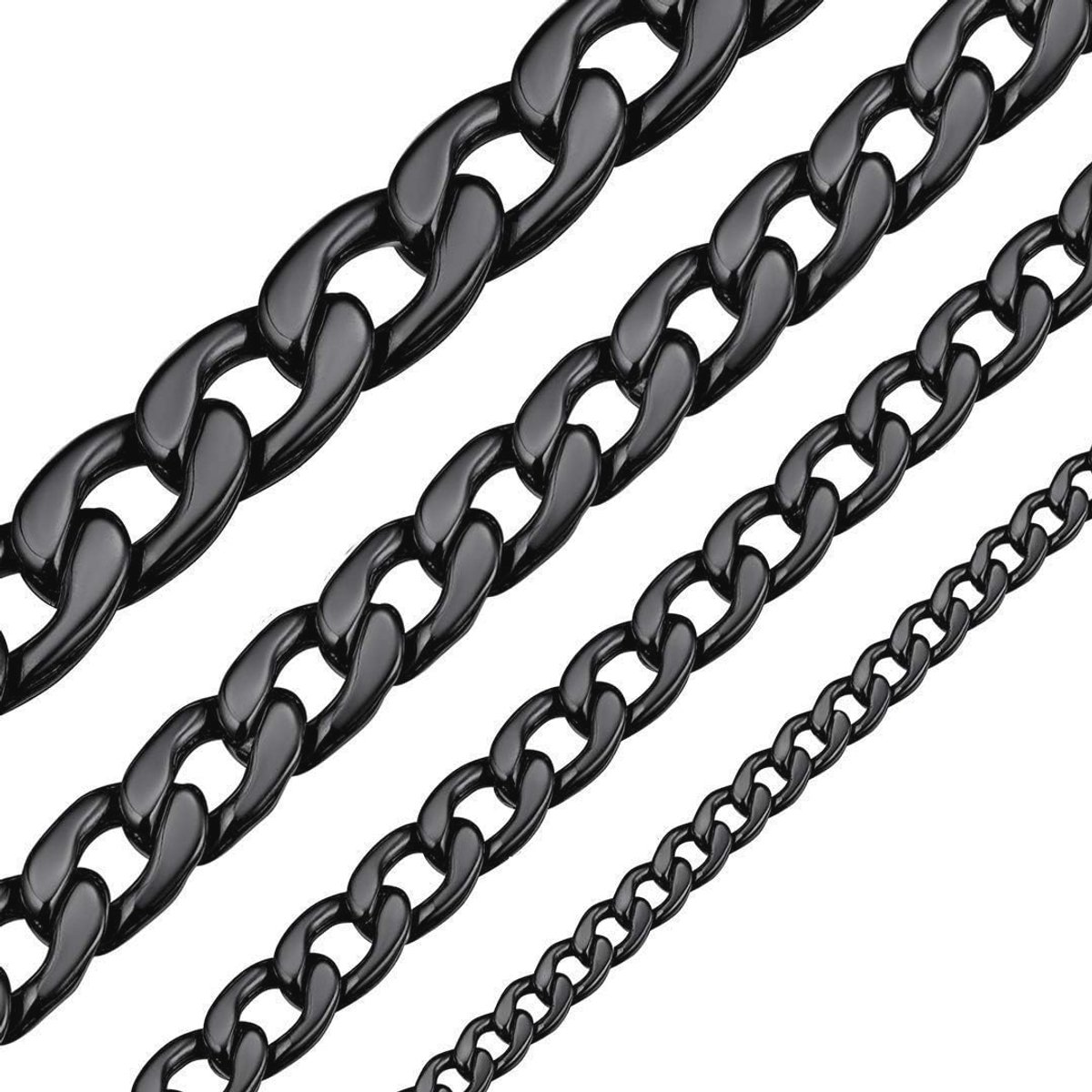 Cuban Chain van Roestvrij Staal voor Dames en Heren - Pantserketting in Diverse Maten en Kleuren