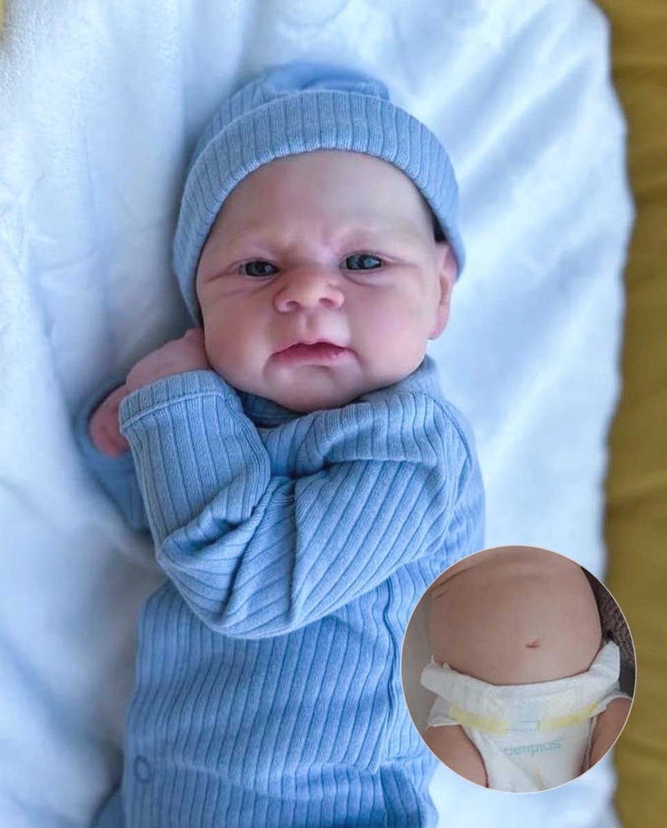 Levensechte Reborn Baby Pop 48 cm met Accessoires
