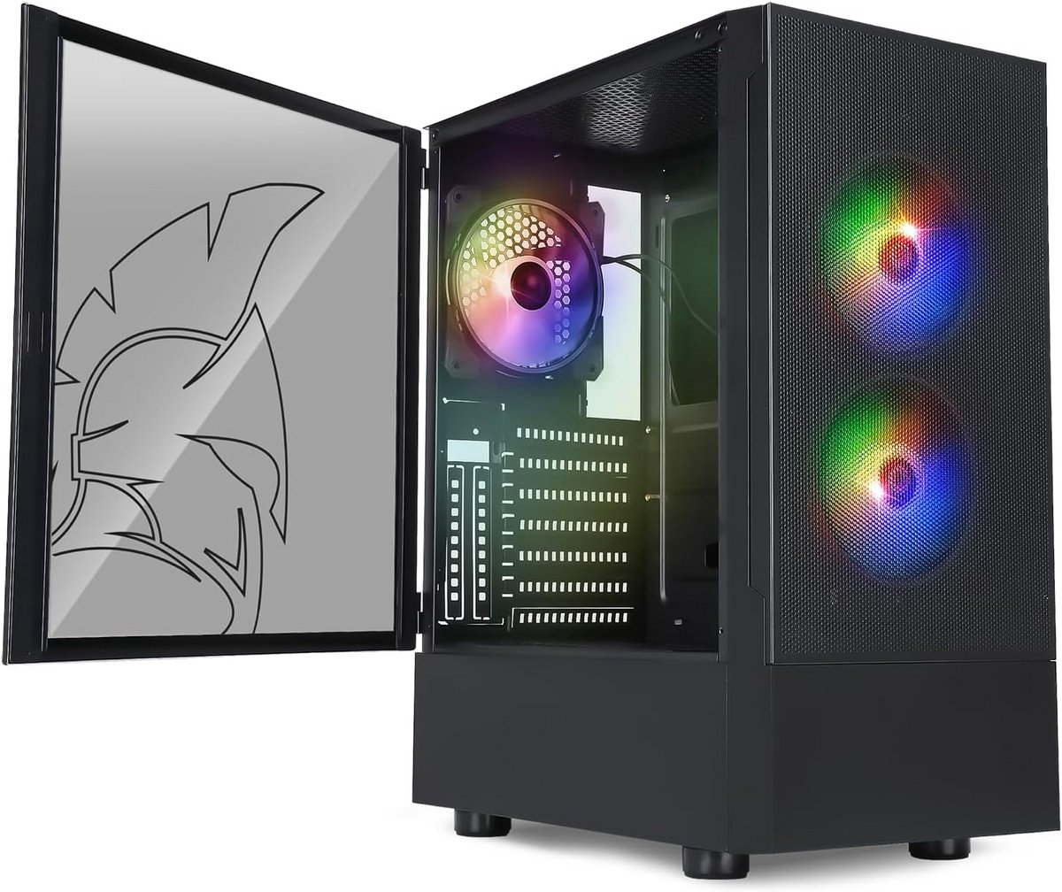 Gaming PC Behuizing Mid-Tower met Gehard Glas en Adresseerbare RGB Ventilators