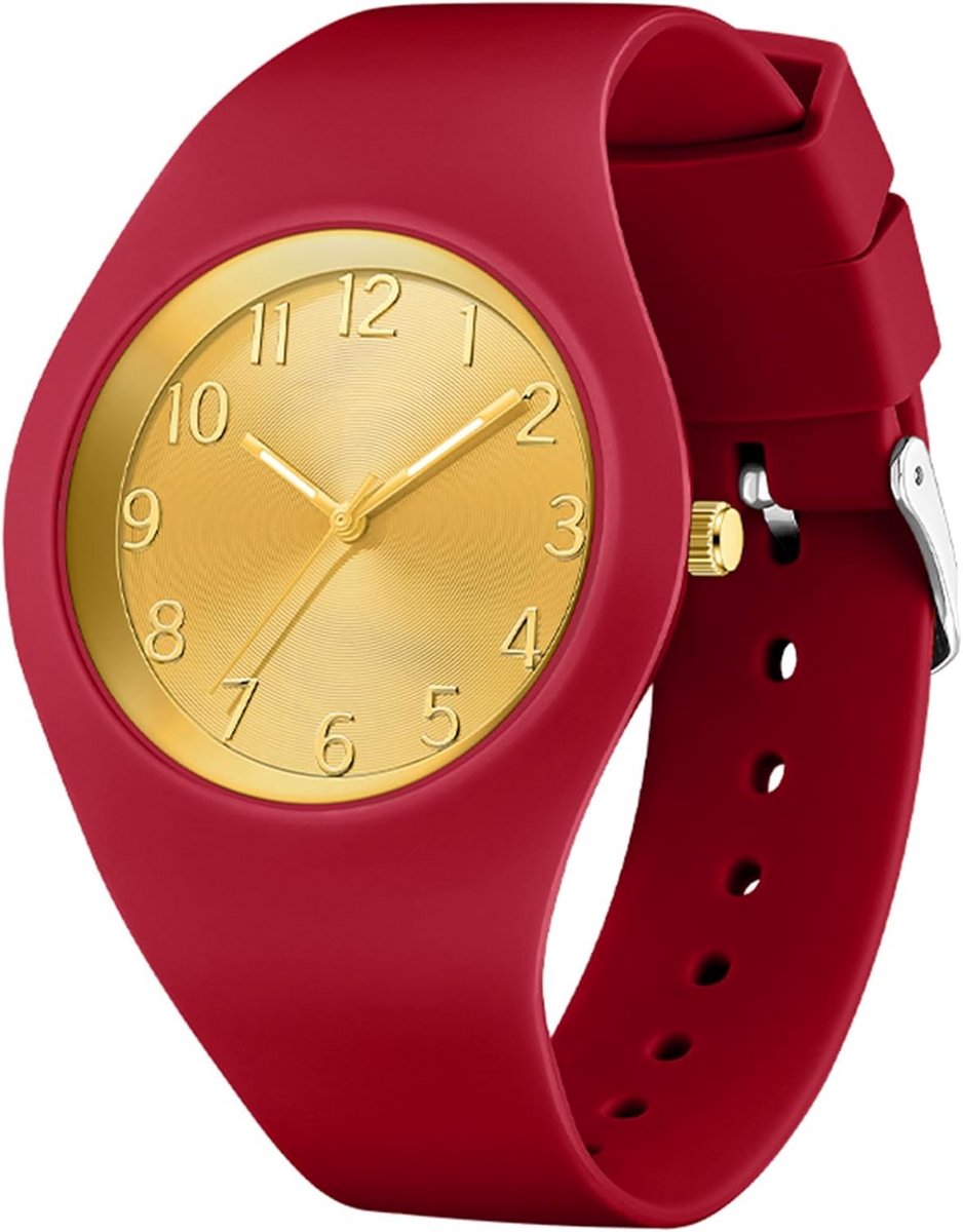 Groot gezicht waterdicht dameshorloge met siliconen band - Casual sport horloge voor vrouwen